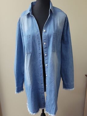 Light Blue Denim Shirt Jacket